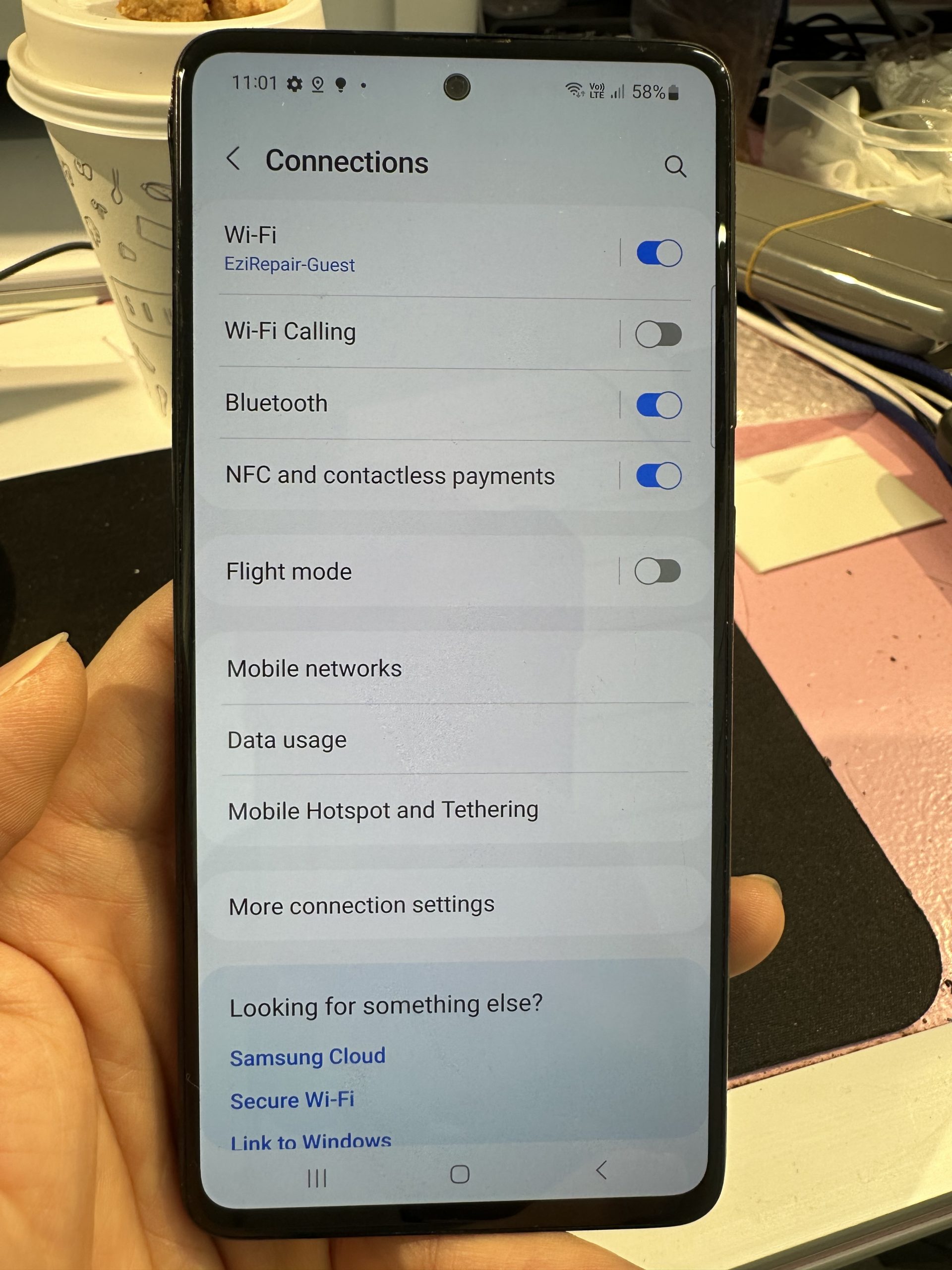 Samsung Connections Menu